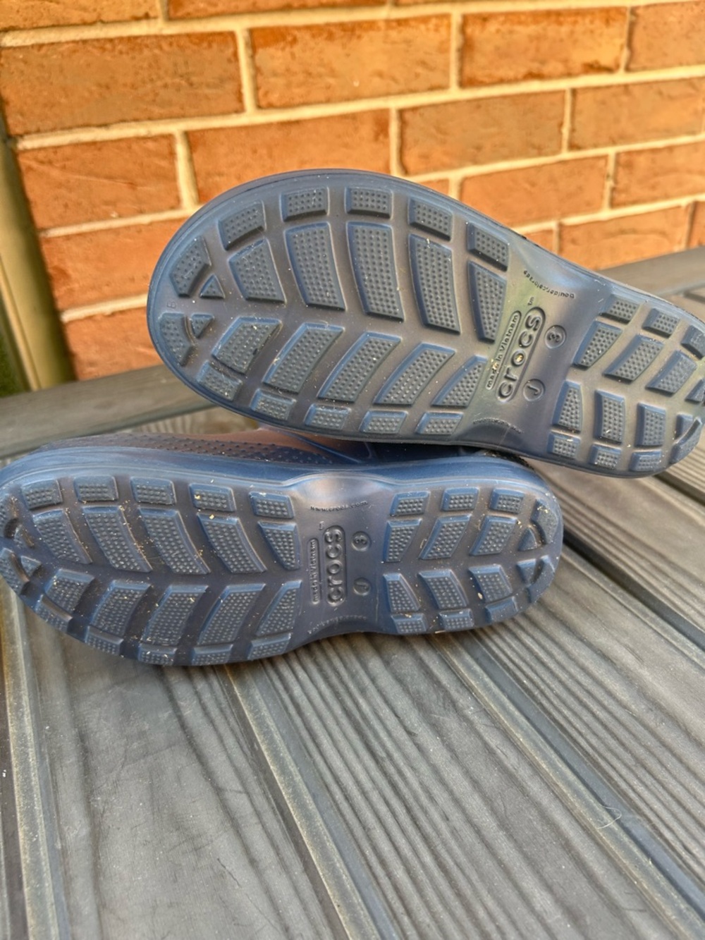 CROCS Kids Navy Handle Rain & Snow Boots J3 - Picture 5 of 6